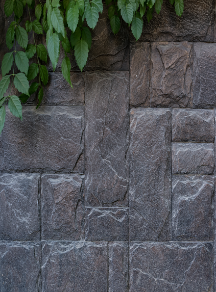 walkway and stone wall